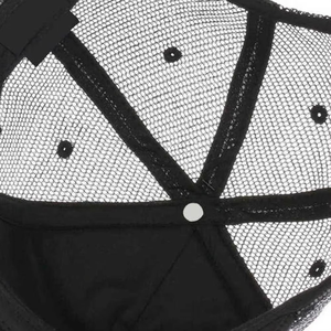 Casquette en maille unisexe à 6 panneaux, rayée noir, bleu et blanc, ajustable, style décontracté, pour adulte - Product Image 5