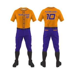 New 2026 Wholesale Custom Short Sleeve Baseball Men's Adult Breathable Quick Dry High Quality Polyester Uniforms Printed Sets - Product Image 1