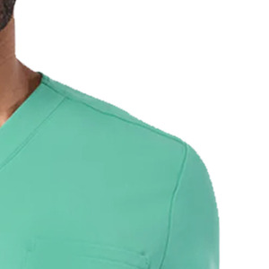 Blusa Médica de Manga Corta con Cuello en V, Color Verde Menta, con Bolsillo en el Pecho, Uniforme de Enfermera de Hospital - Product Image 2