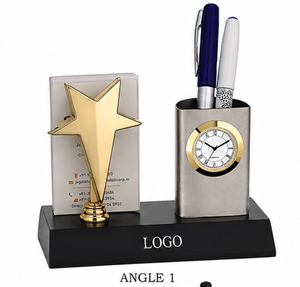 Metal Portable Desktop <b>Trophy</b> Complete Set with Clear Finish and UV Printing for Office Use Featuring Customized Logo - Product Image 5