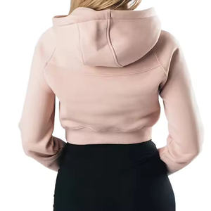 Haut court à capuche pour homme de haute qualité, uni, à manches longues, respirant, élégant, tendance, pour l'extérieur, couleur personnalisée, vente en gros, hiver - Product Image 2