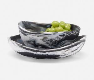 Bol en résine vert tourbillonnant, vase artistique moulé pour la décoration intérieure - Product Image 2