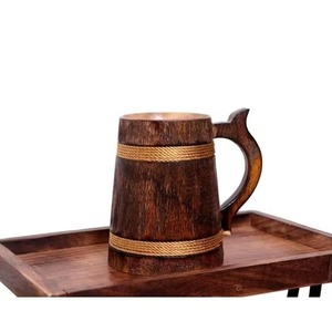 Taza de Madera Artesanal Ecológica Minimalista, Jarra de Madera de Diseño Moderno para Cerveza, Envío Gratis para Fiestas - Product Image 5