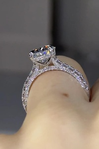 2 Carat Oval Cut Lab Diamond Engagement <b>Ring</b> for Women | Hidden Halo <b>Solitaire</b> Wedding <b>Ring</b> | IGI Certified Luxury Bridal - Product Image 4