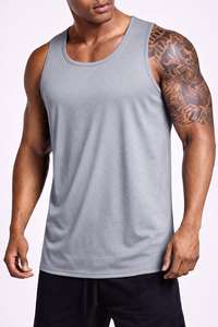 Camiseta Deportiva de Poliéster para Hombre, Chaleco sin Mangas, Camiseta de Tirantes para Gimnasio, Culturismo, Fitness, Running, Antipilling, Impresión Digital - Product Image 5