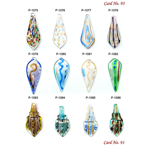 Pendentif en verre feuille d'argent Aurora Luster, bijoux artisanaux faits à la main, breloque de luxe, collection en gros pour l'exportation - Product Image 4