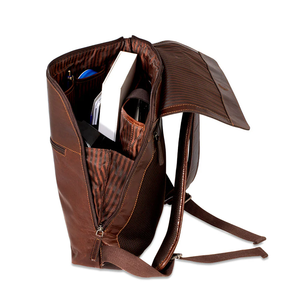 Top Quality Wholesale <b>Brown</b> Leather Women Crossbody Chest Bag Vintage Flap <b>Backpack</b> Style Shoulder Bag Reasonable Price - Product Image 5