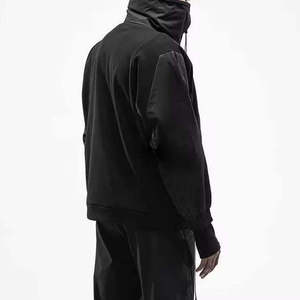Sweat à capuche Techwear personnalisé pour homme, col montant Cyberpunk, streetwear tactique, pull-over urbain Ninja Darkwear, sweat-shirt oversize - Product Image 3