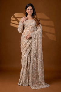 Sari en filet doux pour femmes, design indien, magnifique motif Patola, style traditionnel, toutes saisons, pour mariage et fêtes - Product Image 3