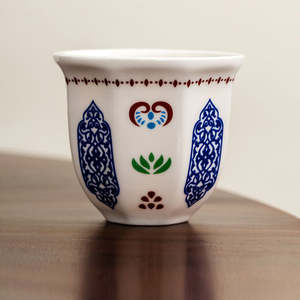 Pots et tasses rustiques arabes, soucoupes à thé en céramique artisanales, collection de poteries de style rustique - Product Image 2