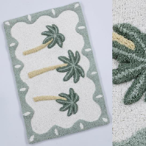 Tapis de bain 100% coton, séchage rapide, absorbant, antidérapant, tufté, écologique, style moderne, tapis de bain personnalisé pour la maison et l'hôtel - Product Image 2