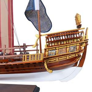 Maqueta de Barco Español La Real Galley, Hecha a Mano, Ecológica, Pintada en Madera, Modelo de Buque de Guerra Vintage, Decoración para el Hogar, 90Lx37Wx68H Cm - Product Image 6