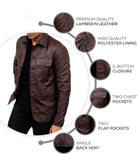 Fashion Your Own Budget Friendly Eco-Friendly <b>Leather</b> Jackets Men High Quality Reversible Waterproof Stylish Outdoor Garment - Product Image 5