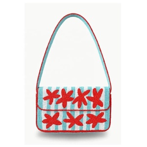 Bolso de hombro con diseño floral y cuentas, para llevar objetos personales pequeños, llaves del teléfono y otros accesorios. - Product Image 5