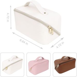 Borsa da viaggio per cosmetici di grande capacità con maniglia e divisorio, custodia multifunzionale impermeabile per un facile accesso - Product Image 6