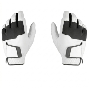 Gants de golf en cuir véritable, antidérapants, respirants, évacuant l'humidité, fermeture auto-agrippante, unisexe - Product Image 2