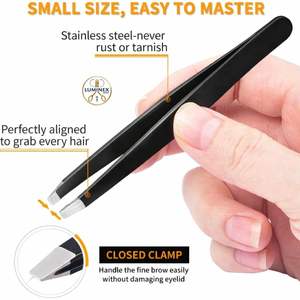 Juego de Pinzas para Cejas y Tijeras Curvas, Pinzas Profesionales de Acero Inoxidable para Mujeres y Hombres - Product Image 2