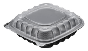Contenedor de Alimentos Reutilizable para Llevar, Apto para Microondas, de PP Negro, con Tapa Transparente, Desechable, para Viajes y Picnic, Libre de BPA, Reciclable, Diseño Moderno - Product Image 2