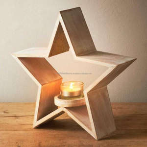 XMAS Tree Design Decorative Christmas Candle Holder Wooden <b>Desktop</b> Display Garden Church Decorative Elegant Wooden Candle <b>Stand</b> - Product Image 3