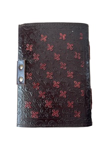 Livre des Ombres Seigneur En Relief Vintage En Cuir Véritable Journal À La Main Deckle Papiers Grimoire Journal Brun Avec Journal De Couleur Rouge - Product Image 4