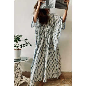 Caftán Lazy Blues para Mujer, Ropa de Dormir Cómoda - Product Image 1