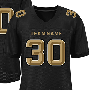 Maillot de football américain personnalisé à manches courtes, séchage rapide, respirant, uniforme d'équipe, grande taille, maillot de sport en mesh - Product Image 2