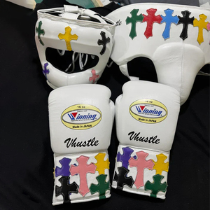 Professional Wholesale Winning Boxing Sparring Gloves and Head <b>Groin</b> <b>Guard</b> Set High Quality Genuine Leather Sets - Product Image 1