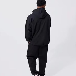 Conjunto Deportivo con Logotipo Mundial para Hombre, Sudadera con Capucha Negra de Algodón, Pantalones Deportivos, Estilo Urbano, Corte Holgado, Traje Deportivo de Otoño con Bolsillos Laterales - Product Image 1