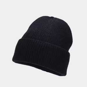 Bonnet unisexe en acrylique, couleur unie, bonnet d'hiver tricoté, style décontracté, 56-58 cm, tricoté à la machine, bonnet pour adulte - Product Image 5