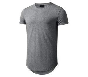 <b>Mens</b> Short Sleeve <b>T</b> <b>Shirt</b> Summer <b>Muscle</b> Slim Fitted Crewneck Longline <b>T</b> <b>Shirts</b> for Gym Workout <b>T</b>-<b>shirt</b> for <b>men</b> - Product Image 2