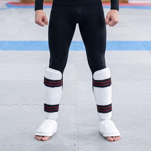 Protège-tibias en cuir PU pour le sparring, le karaté, le taekwondo et les arts martiaux - Product Image 2