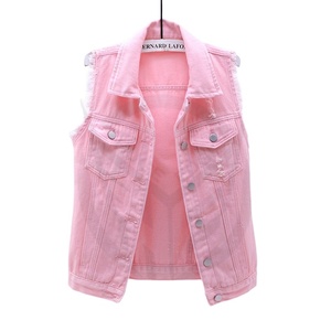 High Quality <b>Women's</b> Denim <b>Vest</b> Formal Casual Winter Apparel Vintage Button Decoration <b>Knitted</b> Breathable Custom Logo Fast - Product Image 1