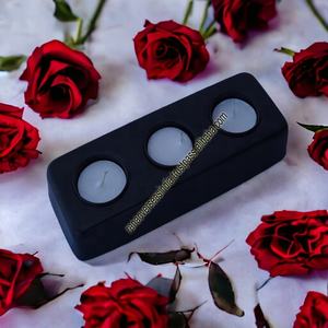 Gran oferta decorativa 3 agujeros Tealight portavelas bandeja para centro de mesa decoración de boda y cena fiesta - Product Image 5