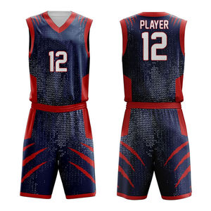Men's Customized Basketball Kit Team Club New Design Basketball Uniform Low MOQ Breathable Custom Sublimation Training Set - Product Image 1