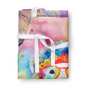 Great Pyrenees Hippie Dawg Unisex Large Multicolor <b>Apron</b> for Cooking Baking Crafts <b>Gardening</b>-for Adults Men and Women - Product Image 3