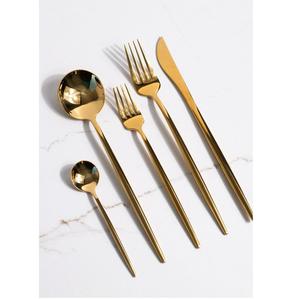 Juego de cubiertos con acabado mate y pulido, diseño moderno, para usar en bodas, hoteles, restaurantes, fiestas en casa. - Product Image 3