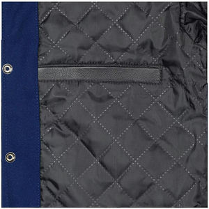 Veste de baseball classique bleue et rouge pour homme avec manches contrastées – Manteau décontracté confortable pour le quotidien - Product Image 4