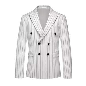 Blazer croisé à double boutonnage pour homme, veste de smoking à revers pointus, uniforme de soirée formel, doublure de blazer pour homme - Product Image 1