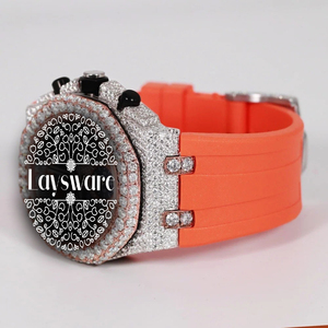 นาฬิกาแฟชั่น Laysware Jewels VVS มอยส์ซาไนต์ เพชรหรู งานแฮนด์เมด ประดับเพชรเต็มเรือน สไตล์ฮิปฮอป สำหรับผู้ชาย - Product Image 3