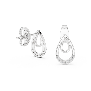 Juego de diamantes cultivados en laboratorio clásicos engastados en oro blanco macizo de 18 quilates para compromiso, boda, fiesta, regalo de San Valentín, uso diario - Product Image 4