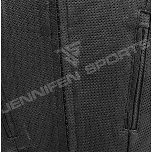 Gilet de motard en cuir de vachette perforé, fermeture éclair croisée, multi-poches, pour hommes, OEM ODM - Product Image 2