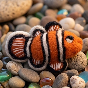 Juguete de Fieltro Hecho a Mano con Forma de Pez Payaso, Bordado, Unisex, para Mayores de 3 Años - Product Image 5
