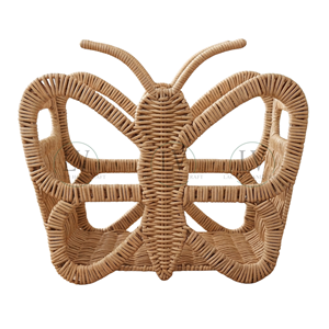 Panier de rangement en forme de papillon naturel, porte-livres en rotin écologique et organisateur de jouets pour enfants grande capacité, vente en gros Vietnam - Product Image 2