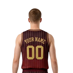 Ensemble de maillots de basket-ball à rayures personnalisées, uniforme d'équipe imprimable par sublimation, uniforme de sport respirant à séchage rapide, respectueux de l'environnement, 100% écologique - Product Image 4
