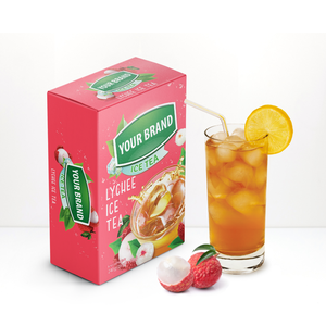กล่องบรรจุเครื่องดื่มผงชาสำเร็จรูปกล่องใส่ชาผงลิ้นจี่หลากหลายรสชาติ - Product Image 1