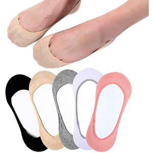 Invisible No Show <b>Socks</b> Low Cut Cotton Liner Non Slip <b>Grip</b> Ultra Thin Breathable Summer Hosiery for Loafers Flats and Sneakers - Product Image 1