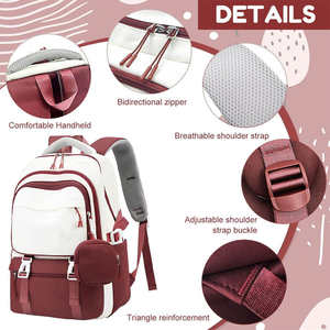 Sac à dos double épaule grande capacité de haute qualité pour filles, collégiennes, lycéennes et élèves du primaire - Product Image 4