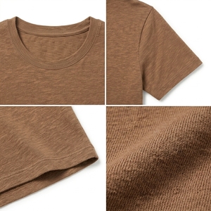 T-shirt Streetwear Oversize à Épaules Tombantes, T-shirt Oversize Épais, T-shirt à Manches Côtelées - Product Image 6
