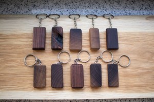 Unique Keychain | Walnut Wood Keychain | <b>Keyring</b> Gift - Product Image 3