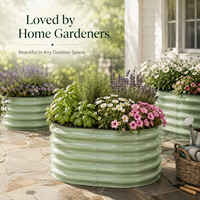 Jardinière surélevée en acier galvanisé, classique, écologique, légère, durable, avec revêtement en poudre, jardinière modulaire, petite jardinière